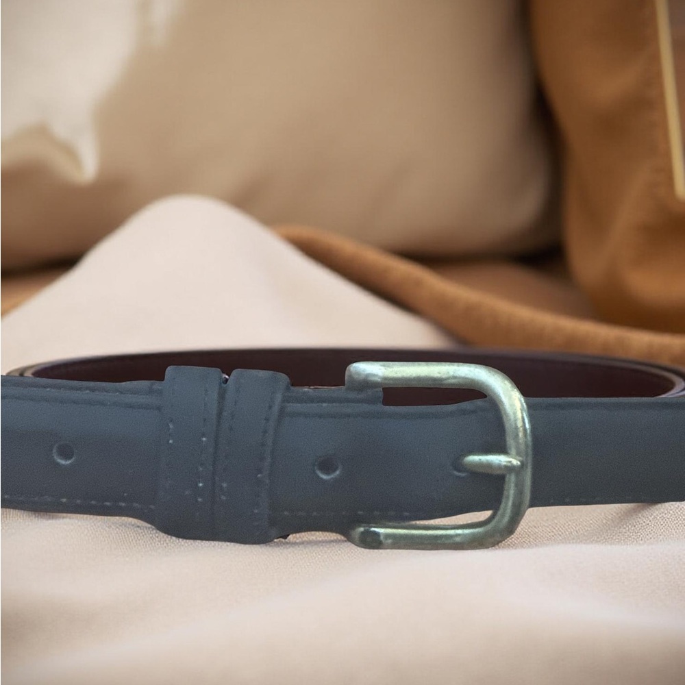 Vintage Coach Black Leather Men's Belt SZ 38  One Inch wide  #6600 Brass Buckle! - Picture 4 of 12